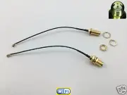 2 Mini 6" PCI U.FL to RP-SMA Antenna WiFi Pigtail Cable