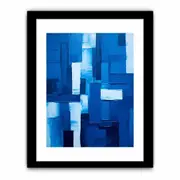 Modern Art Blue Canvas Painting Print
