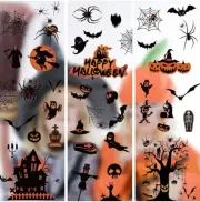 Halloween Window Clings Static Window Glass Ghost and Pumpkin Decals Stickers