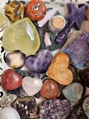Awesome Crystal Boxes Spheres Towers Carvings Hearts Raw Stones Minerals Tumbled