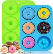 Walfos Silicone Donut Mold - Non-Stick Silicone Doughnut Pan Set, Just Pop Out!