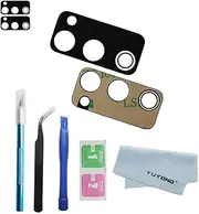 YUYOND 2pcs OEM Original Rear Camera Glass Lens Replacement for Samsung Galaxy S20 FE 6.5 Inch (All Carriers) Adhesive Preinstalled with Tools Kit (Not Fit S20 6.2 Inch) (Black)