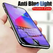 Anti BLUE Light Filter Glass Screen Protector For iPhone 16 15 14 13 Pro 12 XR 8