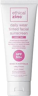 Ethical Zinc SPF 50+ Daily Wear Tinted Facial Sunscreen - Light Tint, 100 gram