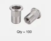 M8 G304 Stainless Nutsert Large Flange (Box of 100)