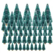 50PCS Miniature Artificial Christmas Tree Small Snow Frost Trees Pine Trees4996