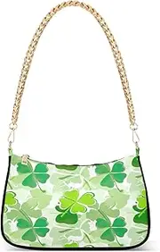 [RPLIFE] Green Clovers Cute Clutch Purses for Women, Small Trendy Purse, Green Clovers Pattern, One Size