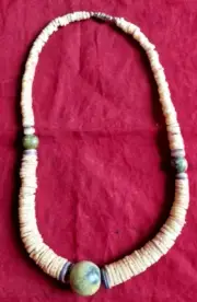 Shamanic Shakira beads and jade stone Peruvian necklace