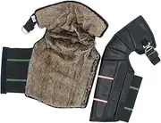 Winter Warm Motorcycle Knee Pads Leggings Covers Plush Lining Waterproof Reflective Full Protective Chaps for Cycling, 50cmx32cm