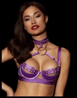 HONEY BIRDETTE JASMIN AMETHYST SET. Bra 32c, Thong XS, Suspender XS