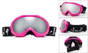 Hot Pink Girl Ski Snow Goggles Anti Fog Anti Dual Lens Winter Sport UV Cloud 9