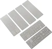 FOMIYES Nail Beauty Decor 6pcs Christmas Nail Stamping Templates Manicure Printing Decals Plate
