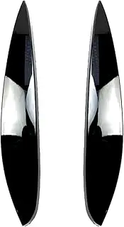 mknvu Headlight Eyebrow Cover Trim Sticker,Fit For, BENZ, Smart, 453 Fortwo Forfour 2014-2021 Front Head Lamp Light Headlamp Eyelid Headlight Eyebrow Strips(Glossy Black)