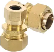 FUNOMOCYA 2pcs 1/2 Inch Quick Connectors for Line Brass Brake Adapter Pipe Fitting Connector Straight Tube Fitting Compression Coupling Adapter Brass Tube Leakproof