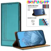 For iPhone 16 15 14 13 Pro Max Plus Stand Magsafe Case Leather Wallet Flip Cover