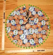Day of the Dead JACK-O-LANTERNS Mini Tree Skirt 20"diameter,Halloween,Glow eyes