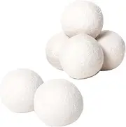 6 Pack All Natural Organic Wool Dryer Balls Fabric Softener Reusable