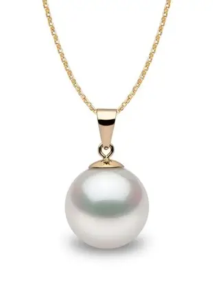 18kt yellow gold Classic 11mm South Sea pearl pendant necklace