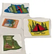 4 New Patches Outdoors Camping Nature Travel Embroidered Patch Iron On/Sew On
