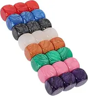 Toyvian 24Pcs Blank Dice for DIY Games Unfinished Craft Dice for Portable Educational for Family Fun and Classroom Activities