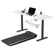 Lifespan Fitness WalkingPad M2 Treadmill with ErgoDesk Automatic White Standing