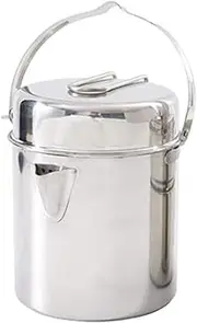 Outdoor Camping Pot, Portable Stainless Steel Camping Pot Picnic Set Picnic BBQ Climbing Steamer Pot Kettle Camping Pot