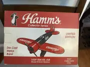 Hamm’s Beer 1929 Travel Air Model R Airplane Die Cast Bank 1992 New Spec Cast