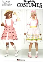 Simplicity 9735 Misses Costume Dress Sizes 4-12 Sewing Pattern *NEW*