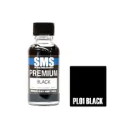 SMS 30ML Premium Black Acrylic Lacquer Airbrush Ready Hobby Paint
