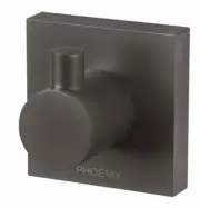 Phoenix RADII ROBE HOOK Square Plate GUN METAL *Australian Brand