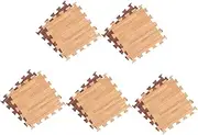 GANAZONO 10Pcs Eva Interlocking Tiles Wood Grain Puzzle Mats for Exercise Thick Playroom Flooring Durable Non Slip Indoor Mats for and Gym Use