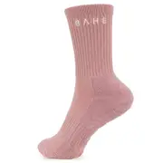 Bahe Grounded Grippy Crew Socks Mauve