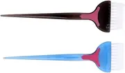 HONMEET 4Pcs Hair Dyeing Brush Durable Hair Tinting Tool for Easy and Even Color Application Long Handle Design Random Random Color