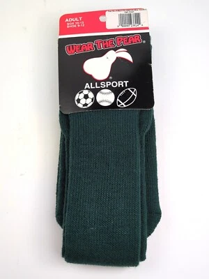 WEAR THE PEAR ALLSPORT Tube Socks GREEN Adult 29"-30" Sizes Sox 10-13/Shoe 9-12