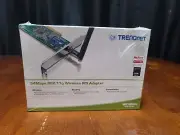New TRENDnet TEW-423PI 54Mbps 2.4GHz PCI Wireless-G Adapter Sealed! Free S&H