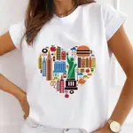 EIFFEL TOWER WOMEN TSHIRT夏季時尚大碼休閒埃菲爾鐵塔短袖T恤女大碼T恤女 短T 男 打底衫 男潮