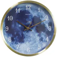 在飛比找蝦皮商城優惠-YAON雅居 北歐風格鐘錶 圓形掛鐘 星河一粟藍色月球 LE