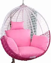 Egg Chair Cushion Replacement, Thicken Swing Hanging Basket Seat Cushion, Outdoor Hanging Hammock Chair Cushion Pads, Washable Hanging Egg Chair Cushion Pink