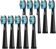 Replacement Toothbrush Heads, Compatible For Seago SG-575/507B/551/958/908/909/917/610/659/719/910/548 Electric Toothbrush(BLACK 10pcs)