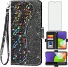 Samsung Galaxy A22 4G 6.4" Wallet Case w Screen Protector and Flip Card Holder