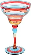 Mikinona Hand Painted Margarita Glass Goblet Drinkware for Parties Weddings and Festivals for Wine Soda and Beverages