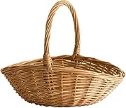 Wicker Shopping Basket with Handle, Gift Hamper Basket, Picnic Baskets, Kitchen Basket Small