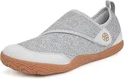 [Sisttke] Womens Mens Barefoot Slippers Wide Diabetic Shoes with Arch Support Orthopedic Adjustable Walking Slipper Arthritis Edema Swollen House Shoes Indoor Outdoor