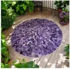 24" Marble Coffee Table Top Amethyst Stone Work Bed Side Table for Home Decor