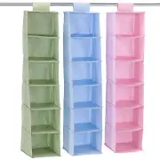 6 SHELF CLOSET ORGANIZER - PINK