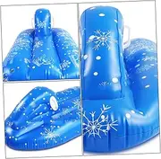 GALPADA Inflatable Snow Sled Durable PVC Skiing Ring for Winter Fun Snowflake Design for Childrens Outdoor Activities and Skiing Adventures