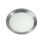 Round Stainless Bulkhead Large 2Lt E27 in Silver Superlux Lighting - SB1650