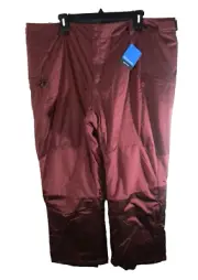 Columbia Womens Plus Size Kick Turner II Insulated Snowboard Pants 3X Beetroot