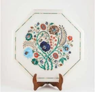 18" Table Top Marble side Pietra dura​ Handmade Inlay Home Decor