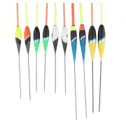 10Pcs Colorful Fishing Carp Floats Bobbers Hooks Freshwater Floating Tackle FF